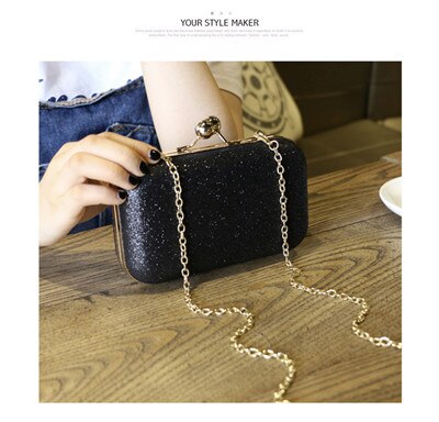 JULY'S SONG Woman Evening Bag Women Gold Clutch Bags Shiny Sequins Day Clutch Wallet Wedding Purse Party Banquet Mini Handbag: black