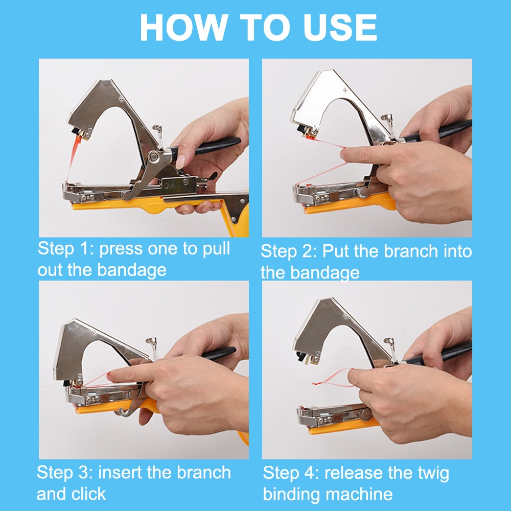 Hand Tying Binding Machine Plant Tying Machine Branch Garter Plants Minced Vegetable Tape Tool Tapener Tapes Garden Garden Tools