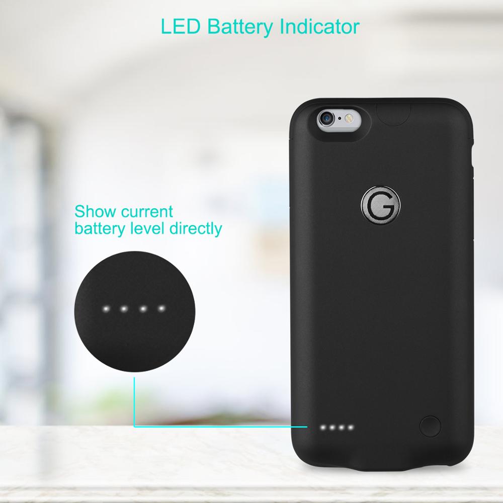 Batterij Oplader Voor Iphone 6 6S Voor Iphone 6 6S Plus Power Bank Ultra Slanke Externe Backup opladen Case