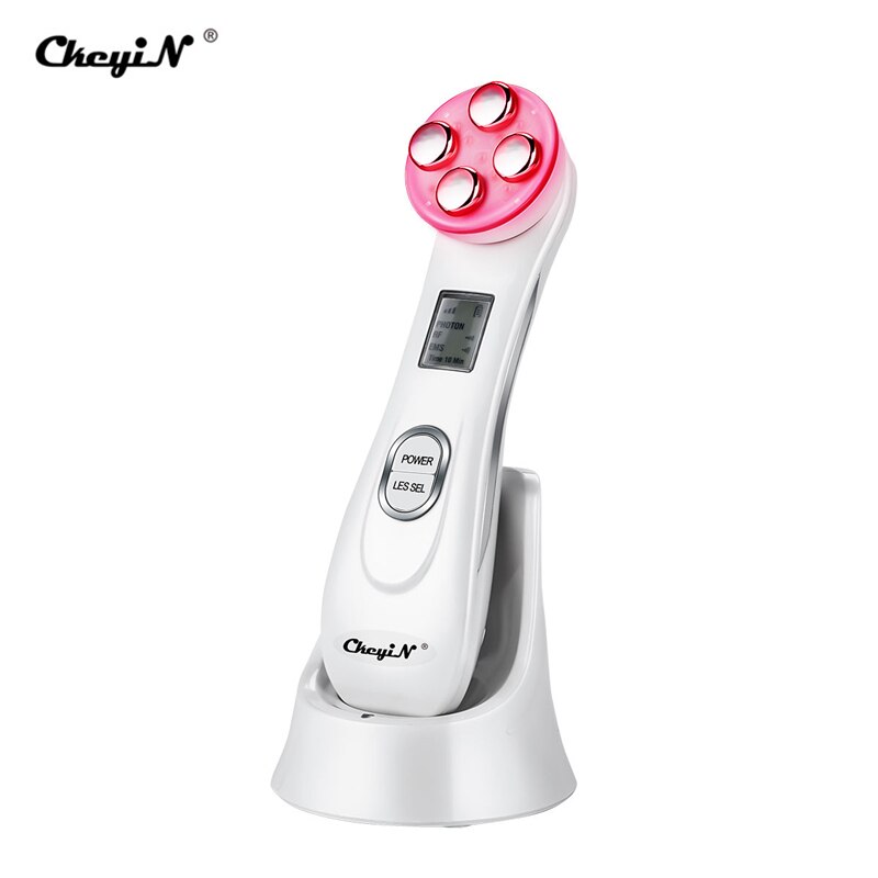 CkeyiN RF LED Photon Therapy Facial Lifting Beauty Machine Mesotherapy Wrinkle Removal Skin Rejuvenation + Blackhead Remover 48