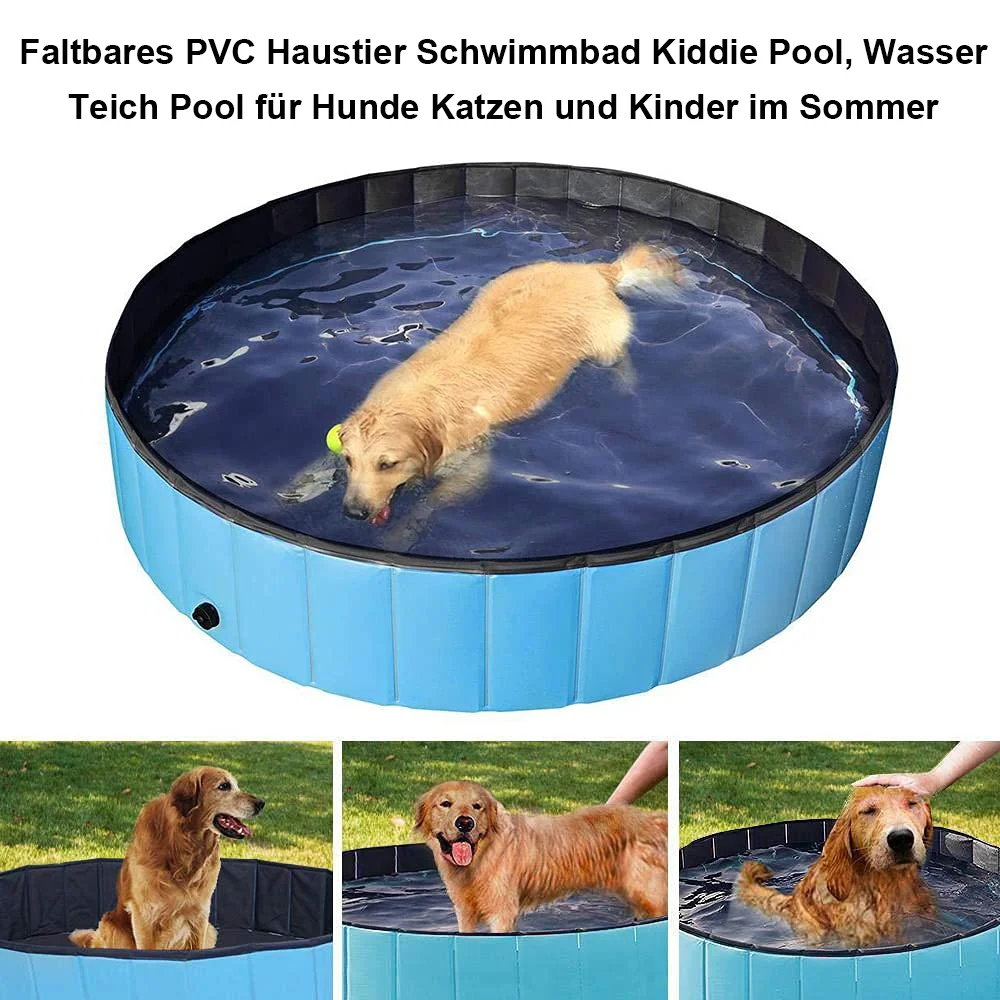 Pet Pool Portable Swimming Tub Foldable Dog Bath Foldable Pet Bathing Tub Dog Bathtub Outdoor Indoor Collapsible Bathing Pool