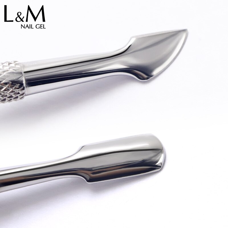 5 stk/parti rustfritt stål neglebåndsfjerner dobbeltsidig finger død hud push negle neglebånd pusher manikyr neglepleie verktøy