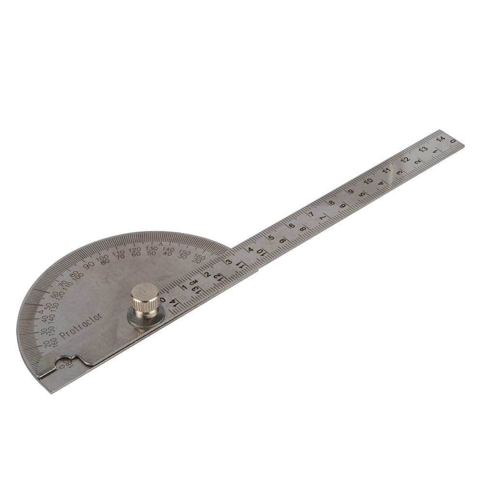 14.5 Cm 180 Graden Verstelbare Gradenboog Multifunctionele Rvs Roundhead Hoek Heerser Wiskunde Meten Tekening Tool