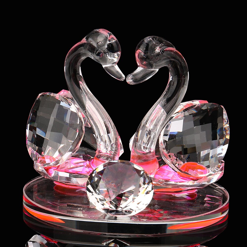 Swan Crystal Glas Beeldjes Collectie Diamant Zwaan Dier Presse-papier Tafel Ornament Bruiloft Home Decor Kids Verjaardagscadeautjes: D