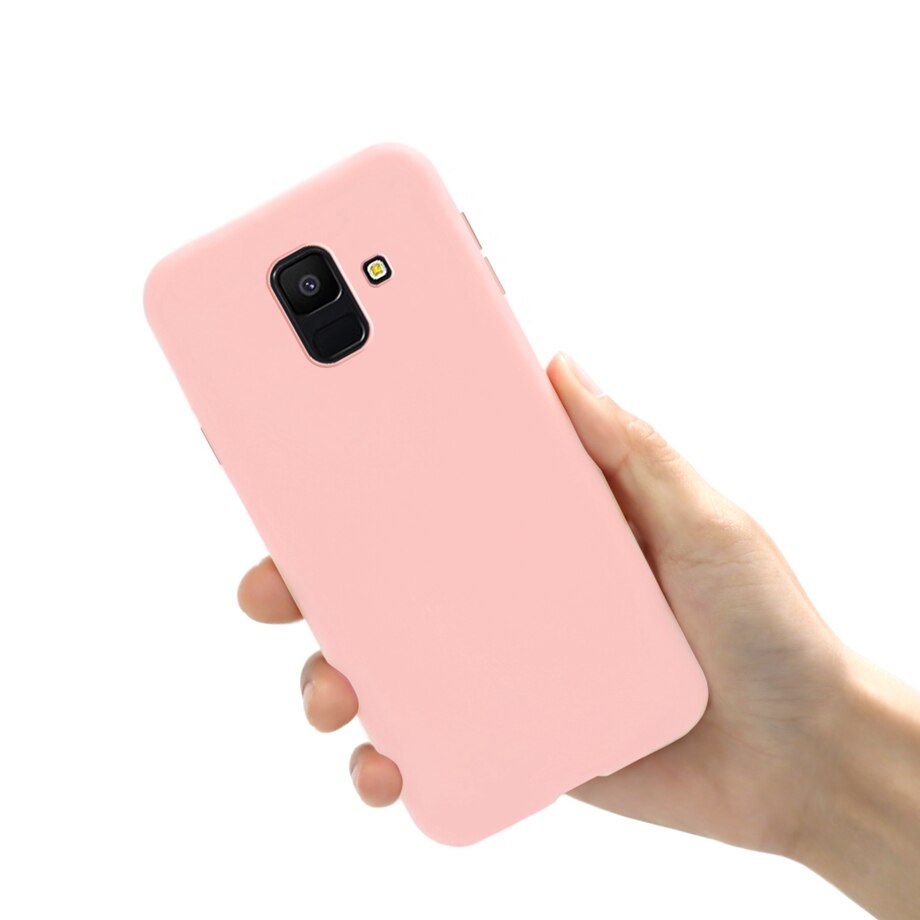 Hoesje voor telefoonhoesje samsung galaxy  a6 samsung  a 6 plus  a6 plus  a600f a610f zachte siliconen achterkant hoesjes cover fundas coque: Voor samsung  a6 2018 / Lichtroze