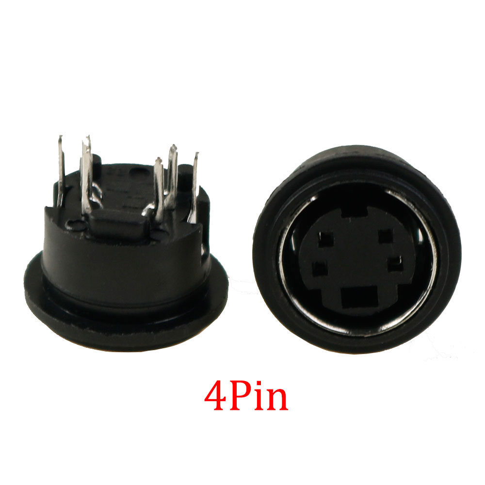 YUXI 10pcs 4Pin 6Pin 8Pin 9Pin Din Vrouwelijke Socket Connector Jack Terminal PCB Chassis PC Computer Connector: Army Green