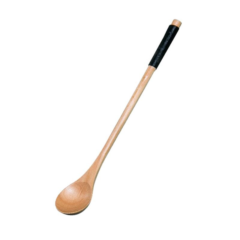 Long Handle Wooden Spoons Dessert Coffee Stirring Spoon Chinese Natural Wood Spoon Tableware Kitchen Honey Mixing Spoon Stirrer: 4