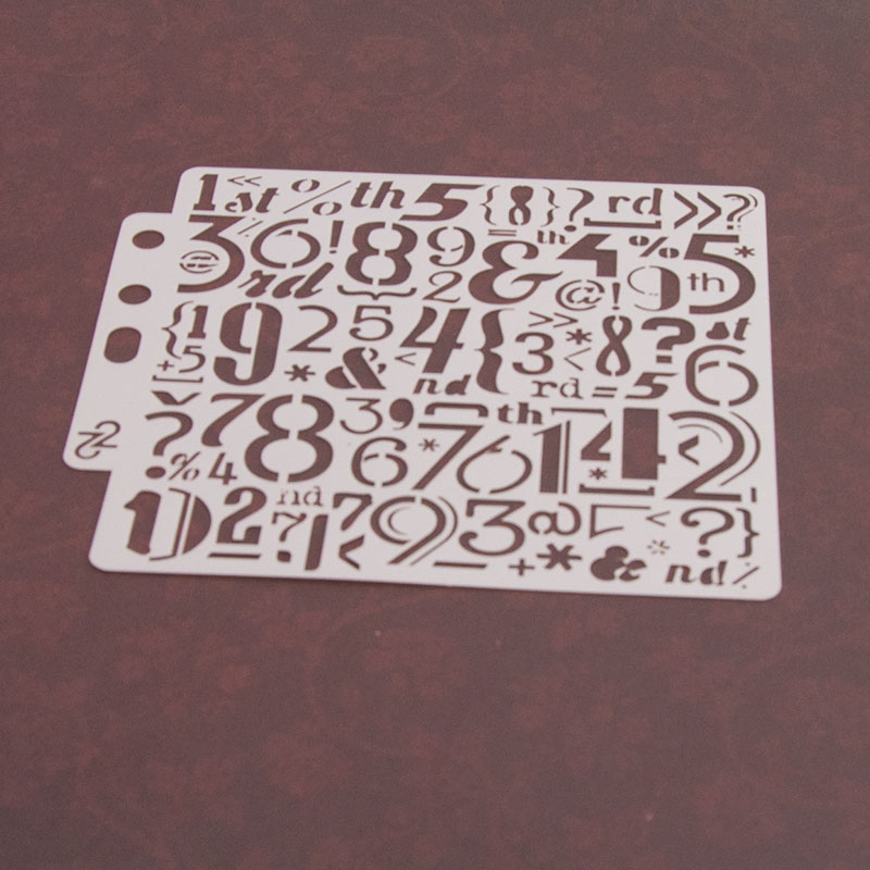 WYSE Number Scapbooking Stencil Cake Decorating Tool DIY Painting Stencils Fondant Pattern Printing Spray Template
