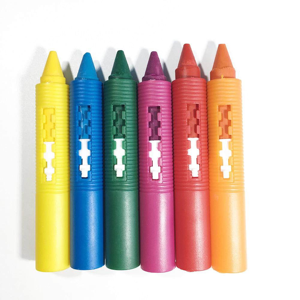 Rctown 6 stk / sæt badeværelse farveblyant sletbart graffiti legetøj doodle pen til baby børn badning: Default Title