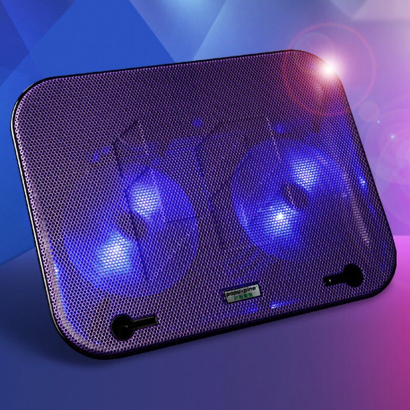 Usb Powered Laptop Cooling Pad 2 Ventilator Laag Geluidsniveau Usb Powered Computer Notbook Cooler Stand