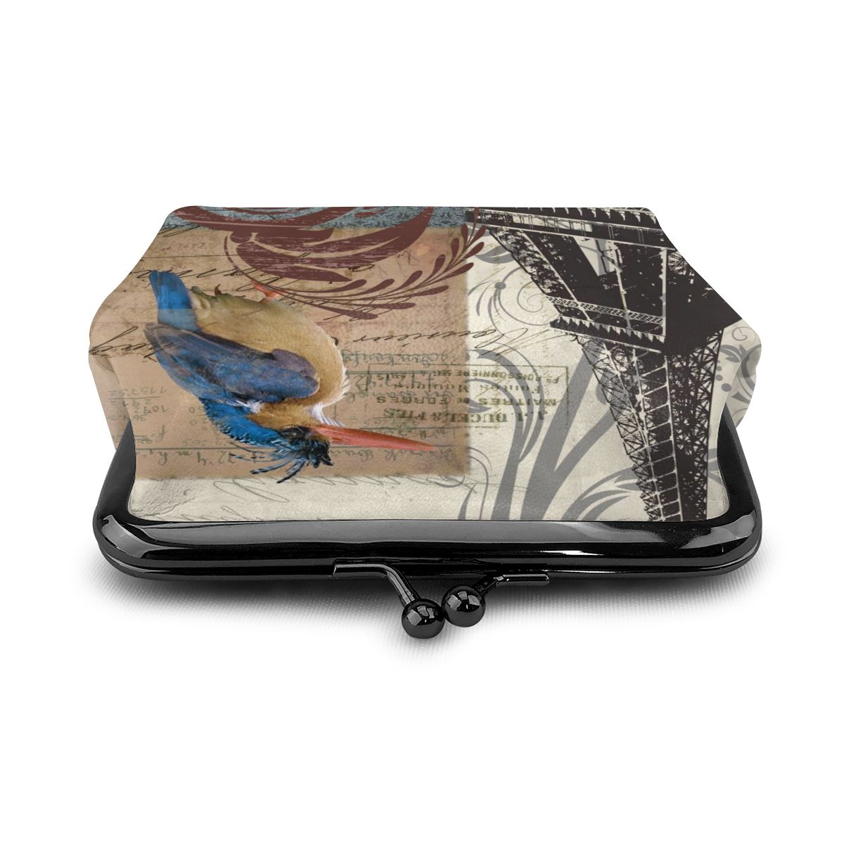 Parijs vogel en eiffeltoren dames portemonnee kleine dames portemonnee dames portemonnee munt portemonnee