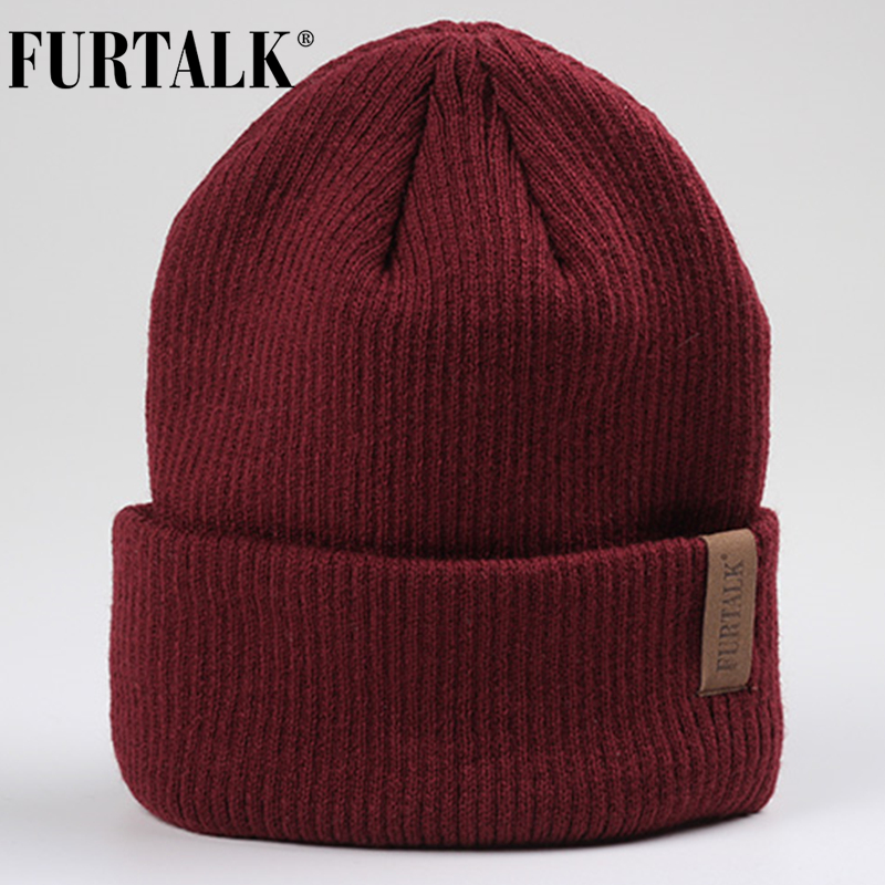 Furtalk uld beanie hat til kvinder vinter forår strikket motorhjelm hatte til kvinder strømpe cap kvindelige piger skullies beanies