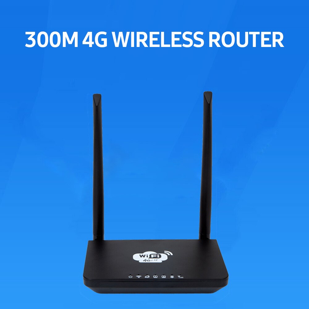 4G Lte Wifi Router 300Mbps High-Speed Draadloze Router Met Sim Card Slot 2 Externe Antennes Draadloze router