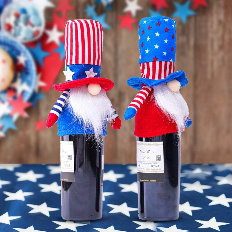 SET van 3 STUKS Wijn Hoes Fles Zak KERST van Stof - Kerstcadeau SET van 3 STUKS Wijn Hoes Fles Zak KERST van Stof - Kerstcadeau