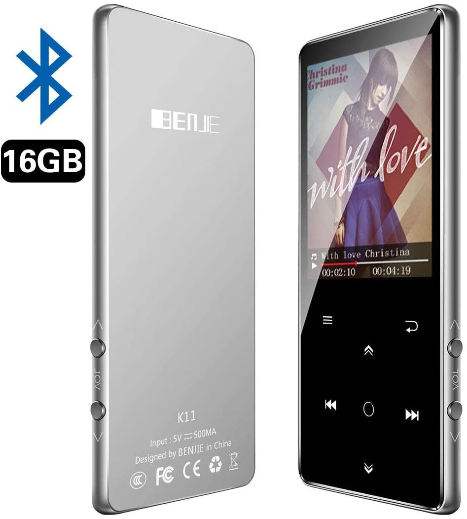 MP4 Speler Bluetooth 5.0 Met Luidspreker 2.4 Inch Scherm Metalen Body 16Gb Hd Lossless Geluid Speler Ondersteuning Fm Radio, recorder, Tf