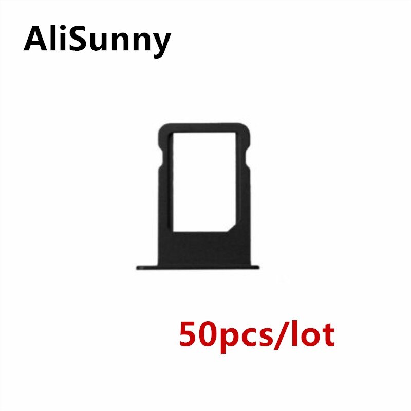 AliSunny 50 stuks SIM Kaart Lade Houder voor iPhone 5 5S Sim-kaart Adapter Vervangende Onderdelen