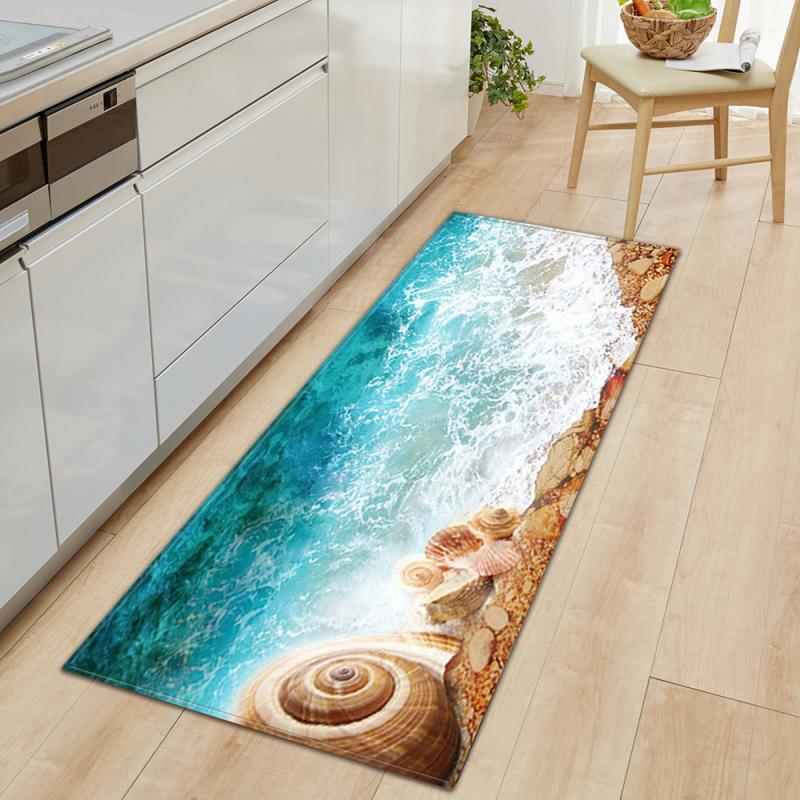 Long Kitchen Mat Bath Carpet Floor Mat Home Entrance Doormat Tapete Absorbent Bathroom Living Room Floor Mats Modern Kitchen Rug
