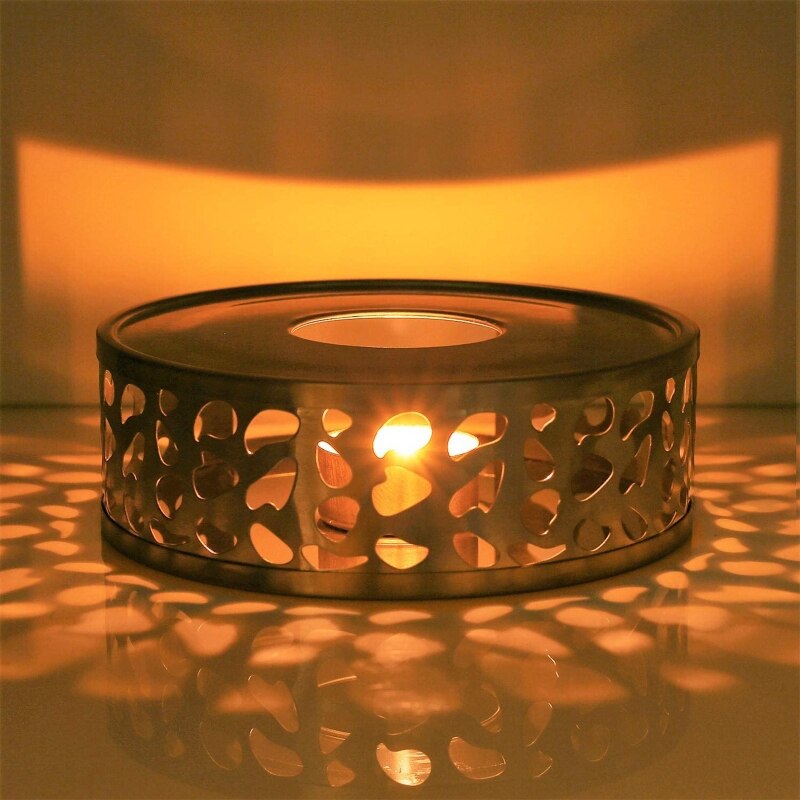 Base para calentar bebidas de café y té, calentador duradero de acero inoxidable para tetera, soporte para velas, trivetes