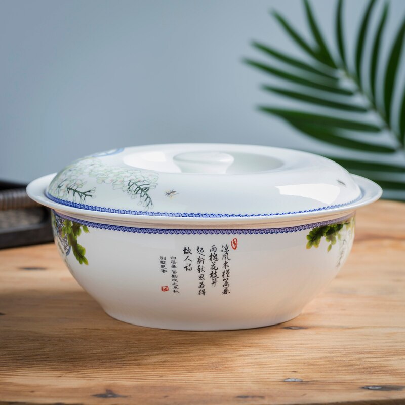 Bol à soupe de légumes en céramique de grande taille, bol à soupe de ménage chinois, os de , sauterelle, eau de poisson et légumes