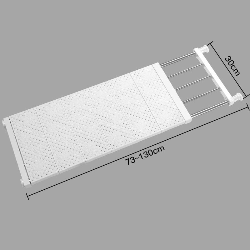 Closet Dividers Shelf Drawer Dividers Expandable Separator Nail-Free Storage Rack Shelf for Kitchen Bathroom Wardrobe: Rose Gold