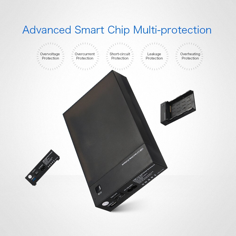 Hard Drive Disk USB 3.0 2.5" 3.5" SATA External Enclosure SSD HDD Disk Portable Case Box Support UASP 8TB Drives