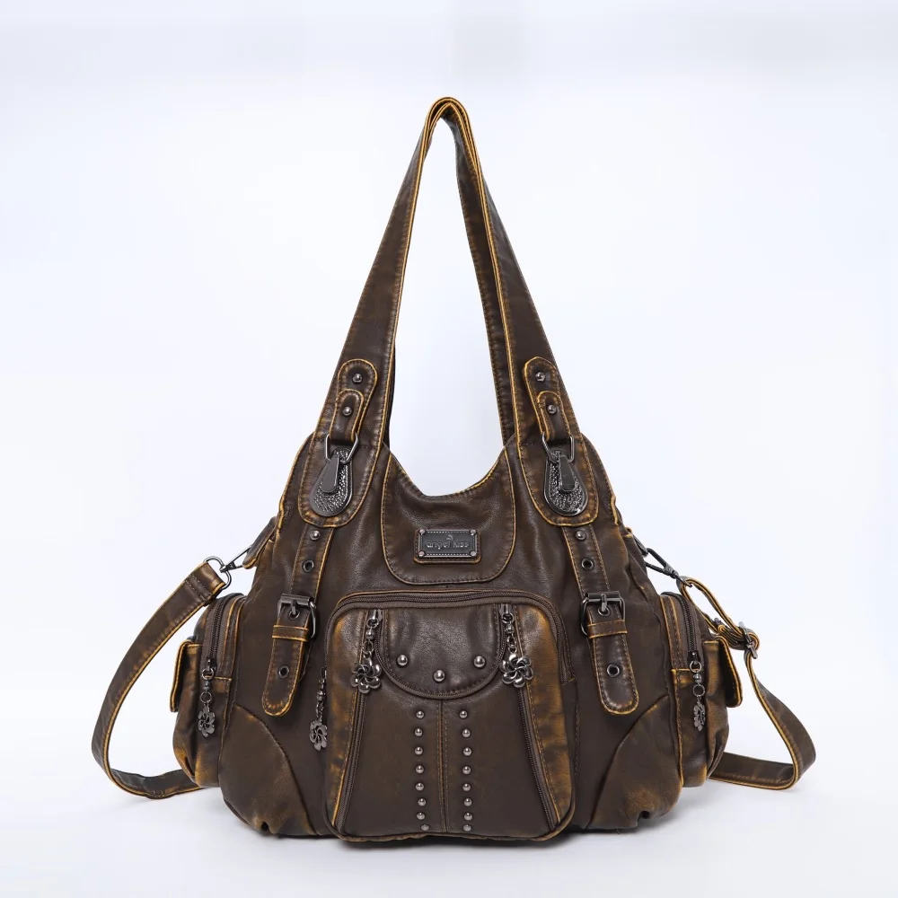 Bolso de mano para mujer, bolsos de hombro clásicos, bolso de PU a la , bolso de mano para mujer, bolso de hombro grande, bolsa femenina: Negro