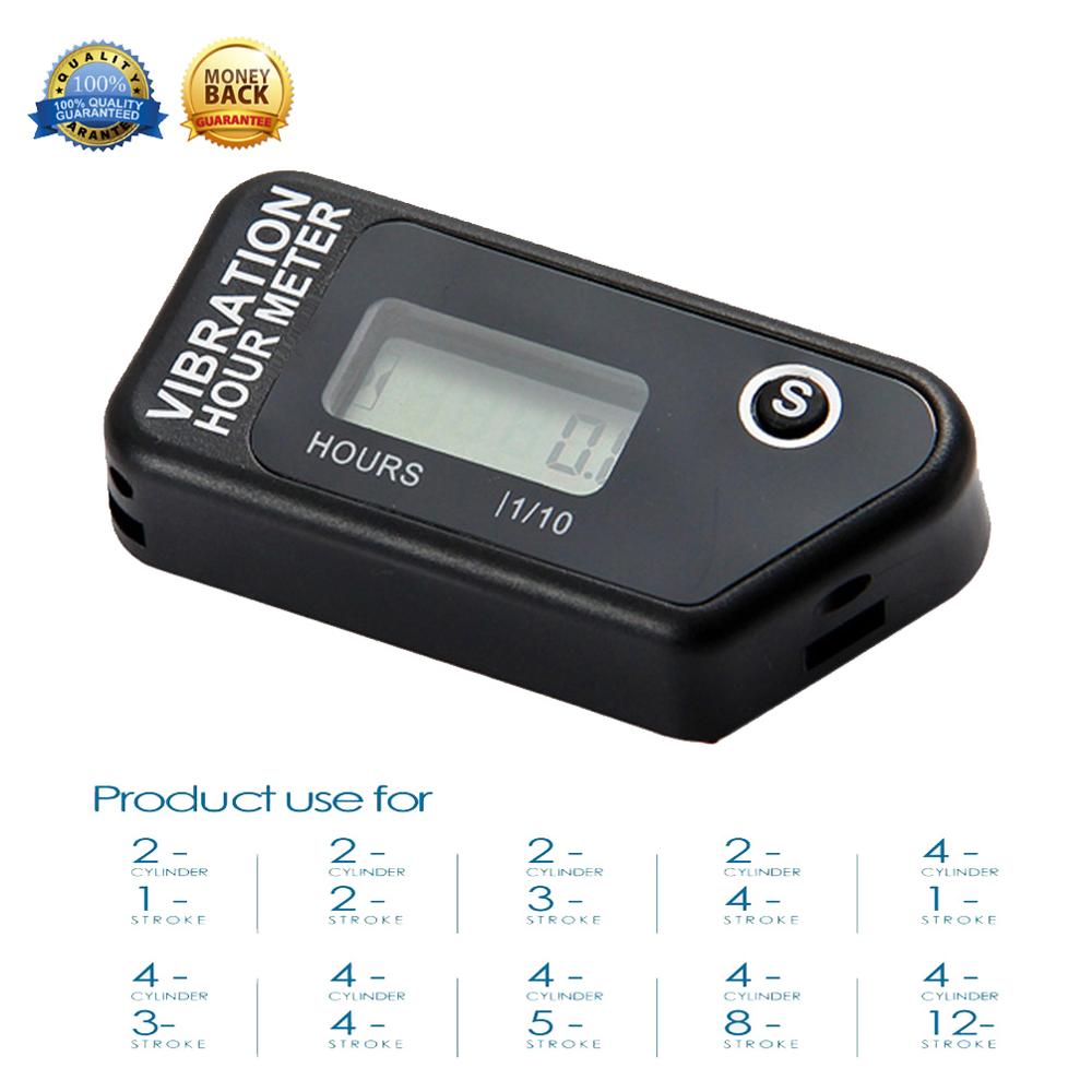 Vibration Hour Meter Wireless Hour Meter Diesel Hour Meter for All Gasoline Engine ATV UTV Dirtbike Outboards Snowmobile HM016C