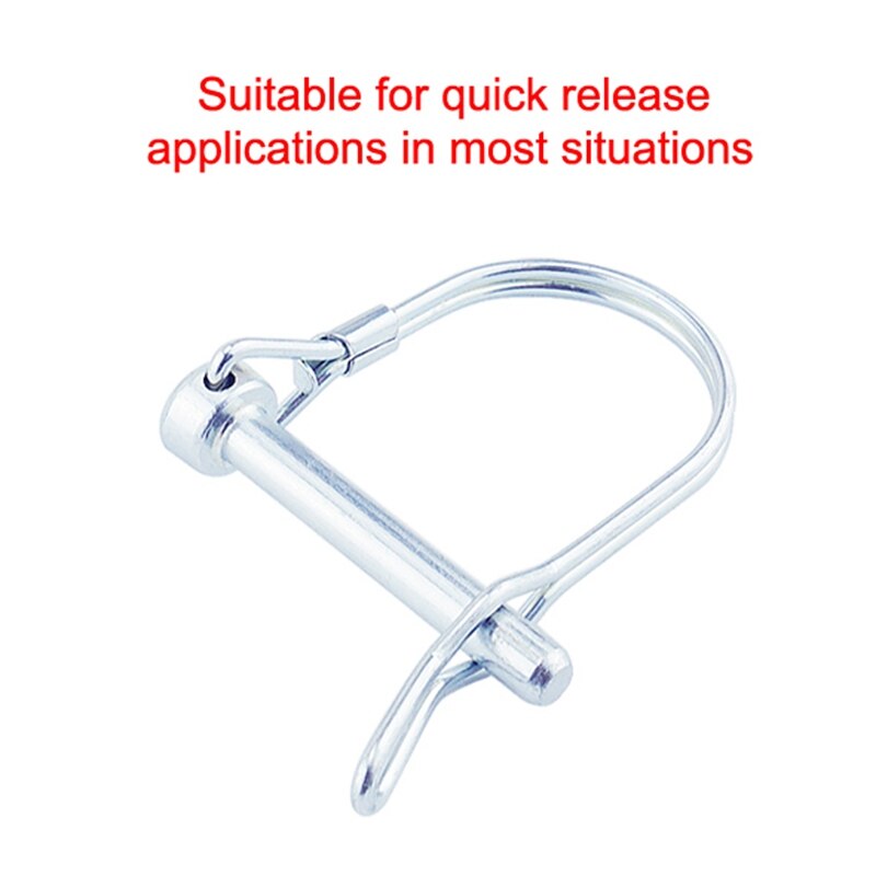 5Pcs Quick Lock Release Trailer Truck Coupler Safety Pin Bicycle Stroller Cargo Boat Hitch Hook Clip D Shape Buckle Pin