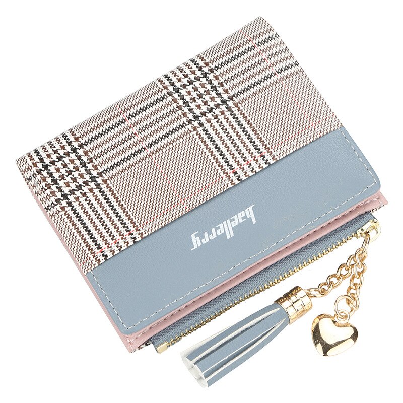 Damesportemonnees kwastje schattige portemonnee leren korte rits portemonnee muntkaarthouder zacht leer telefoonkaart dames clutch