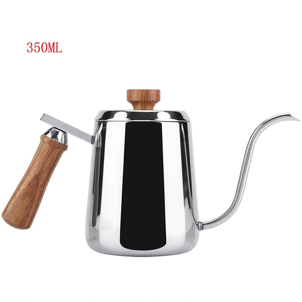 600ml Coffee Machine Stainless Steel Handle Drip Coffee Pot Long Gooseneck Spout Kettle Portable Coffee Maker Kitchen: Burgundy