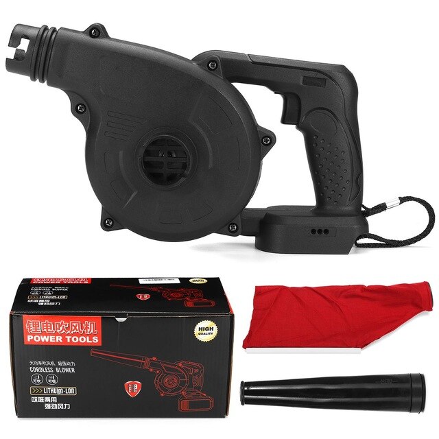 Cordless Electric Air Blower Vacuum Cleannig Blower Leaf Computer Dust Collector Power Tool For Makita 18V Li-ion Battery: Black