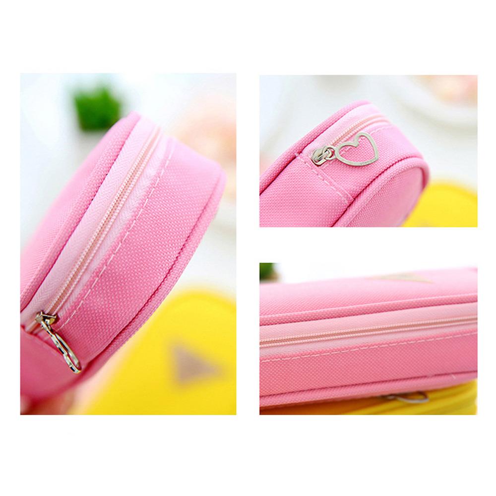 Protection Pencil Stationery Student Color Yellow Simple Colorful Pencil Case School Storage Furl Pink Lake Blue
