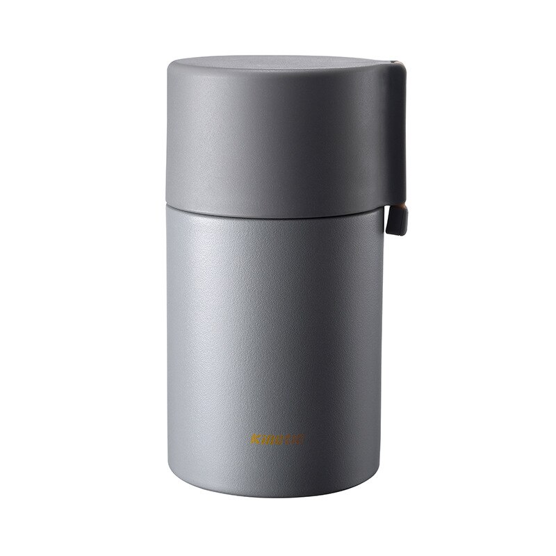 550ml 304 Edelstahl Thermos Lunchbox Vakuum Glaskolben Protable Büro Arbeiter Schüler Bento Kasten Kochen Thermos mit Löffel: grau