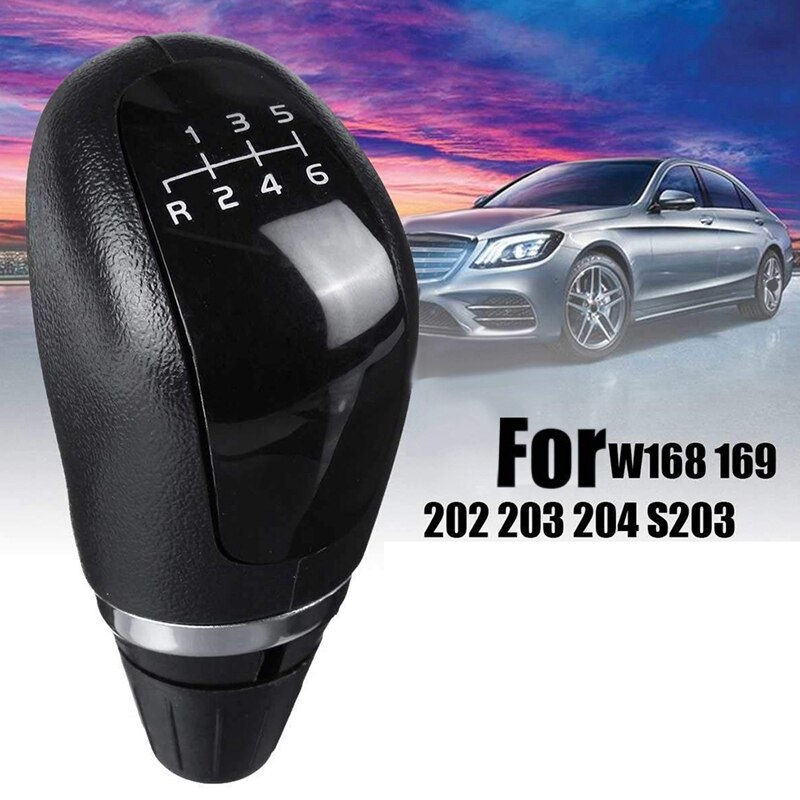 Car 6 Speed Manual Gear Shift Knob for Mercedes-Benz W140 W163 W168 W169 W202 W204 W210 W211 W212 W220 W638