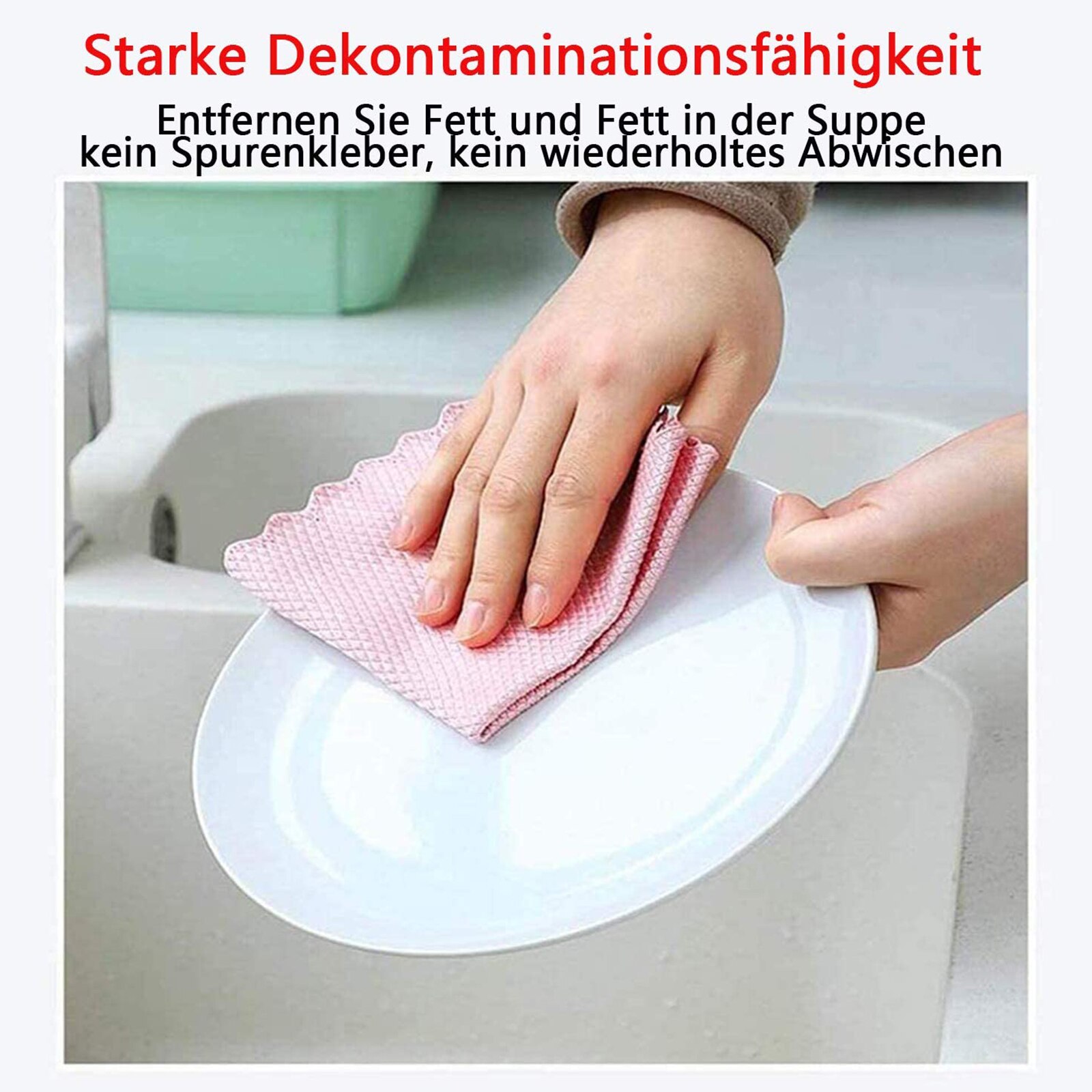 Fish Scale Cloths 11 Pcs Super Absorbent Kitchen Cleaning Rags With Brush Reusable Washable Super Absorbent Dish Cloths Kitchen