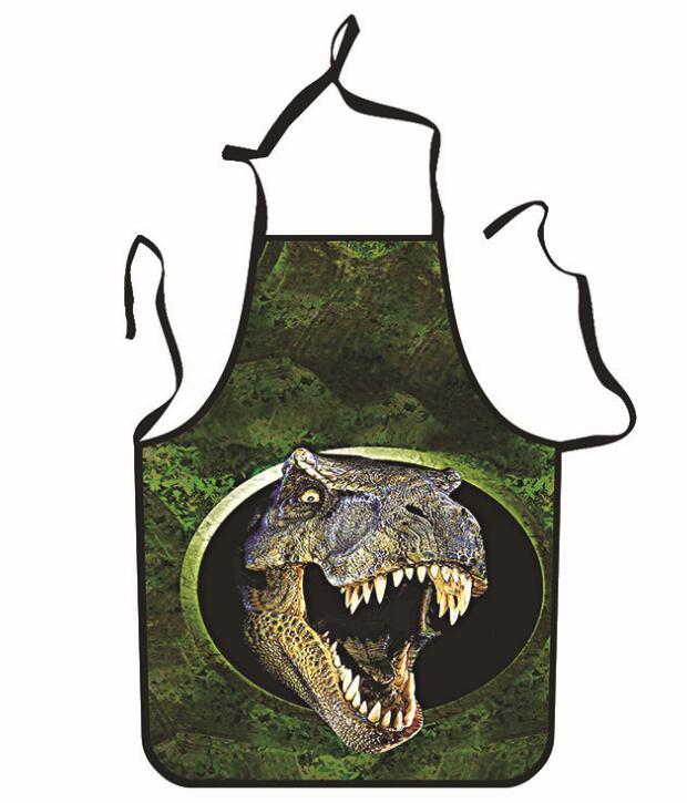 3D Grappige Schorten Dinosaurus Patroon Keukenschort Etentje Keukenschort Cozinha Tablier Cuisine Overgooier Volwassen Kinderen: 1