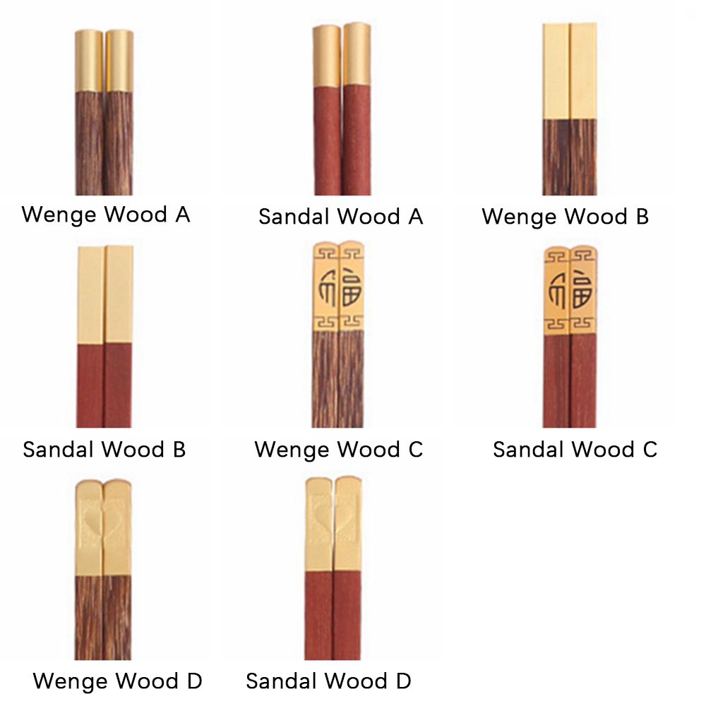 Handmade Natural Mahogany Wenge Wood Sushi Chopsticks Set Value Sushi Chinese Style Household Wooden Chopsticks