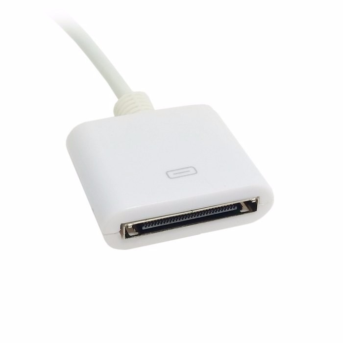 1 PC 30Pin Female naar USB Vrouwelijke Data Sync Oplaadkabel Adapter Voor iPhone 4 4 4S Zwart/Wit