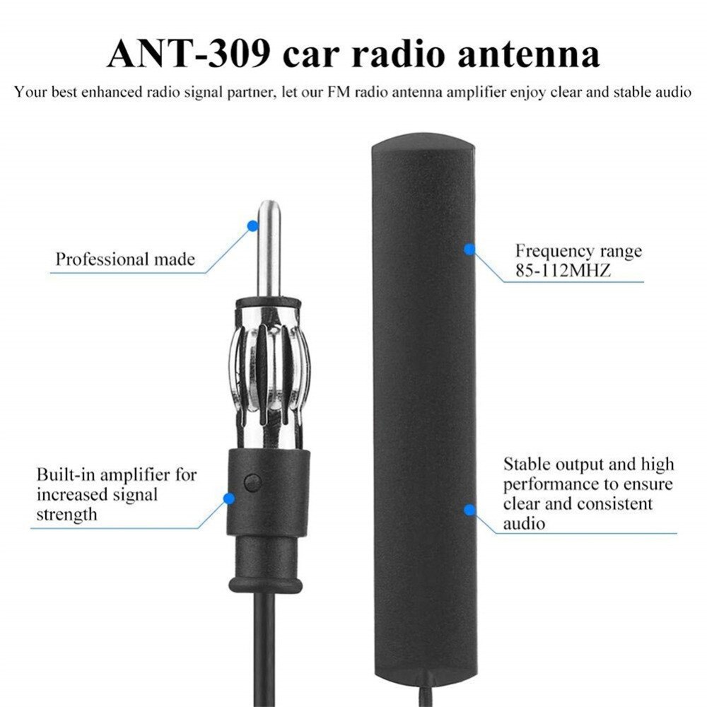 Antenne aérienne de voiture | Antenne invisible, Radio FM amplifiée, antenne Super mince, montage sur le toit de l'écran en verre, étanche