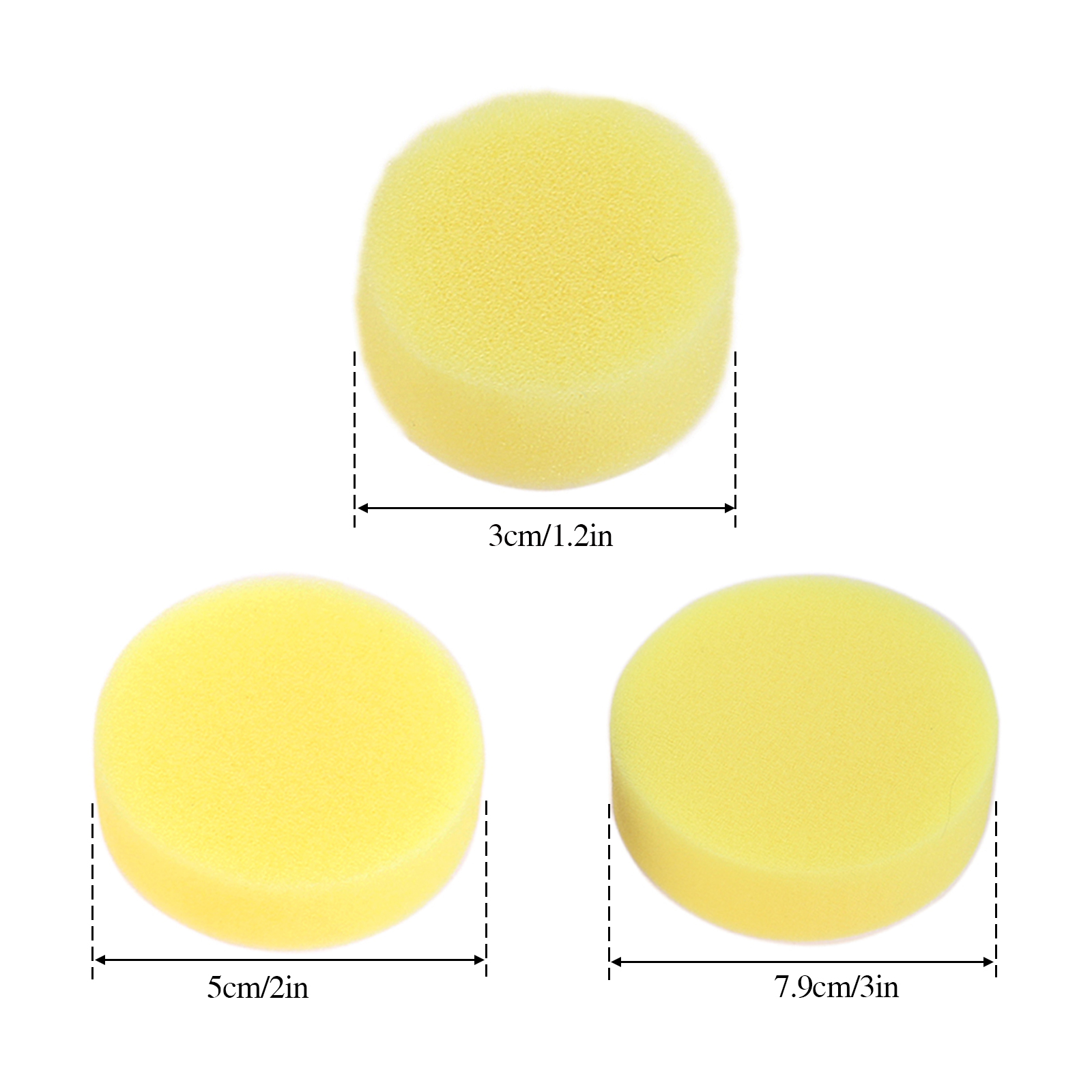 DRELD 7 Pcs 1/2/3 Inch Drill Buffing Polish Pad Polishing Kit with M14 Tray Detail Waxing Sponge Car Buffer Polisher for Polish
