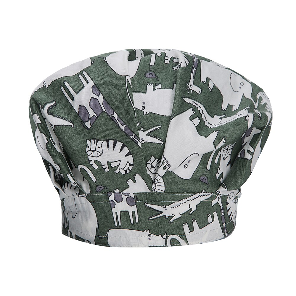 Verpleegkundige Caps Kleine Bloemen Pring Hoeden Verstelbare Lange Haar Scrub Cap Schoonheidssalon Verpleging Cap Laboratorium Pet Shop Scrub hoeden: hat 32011