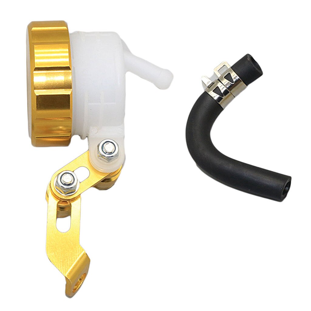 Depósito Universal para motocicleta, depósito de líquido de frenos delantero y trasero, taza de aceite de embrague, cilindro maestro de freno: Gold