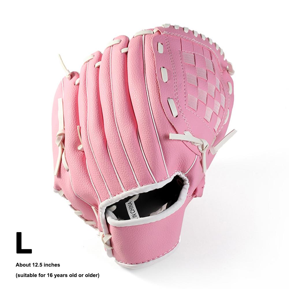 Outdoor Sports Brown Pink Baseball Glove Softball Practice Equipment Adult Man Woman Training 10.5 11.5 12.5 Inch Left Hand: Pink / S