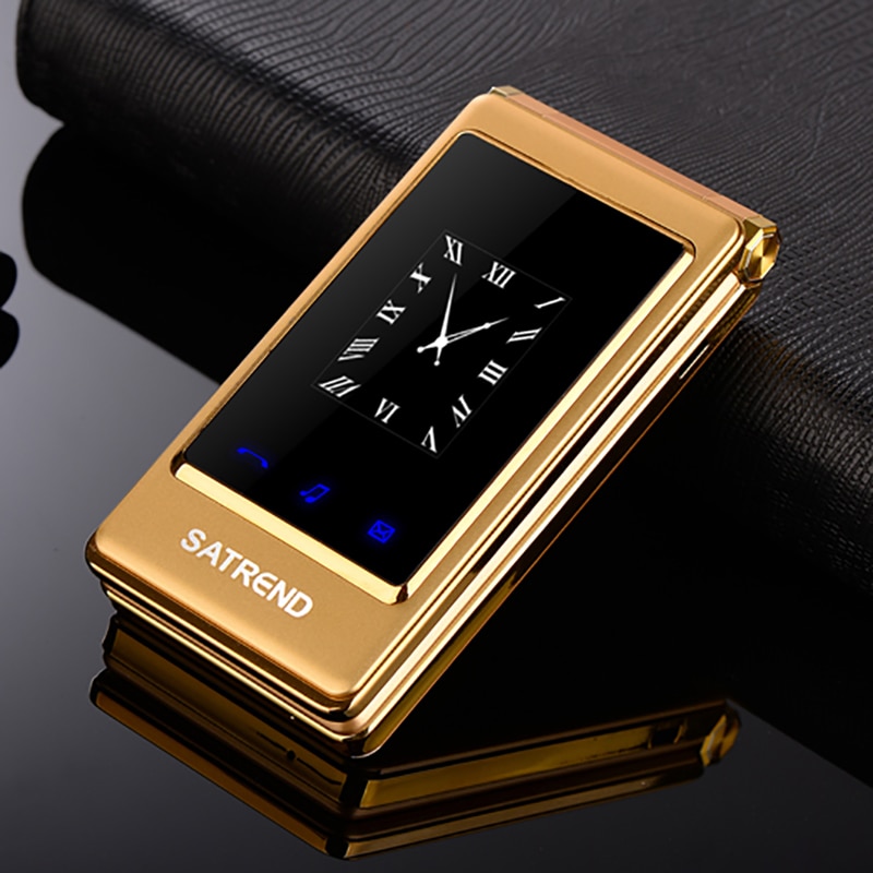 Flip dual screen 3.0&quot; original flip russian keyboard senior touch mobile phone Phone Elder clamshell Cell phones H-mobile