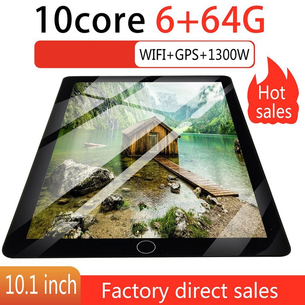 10.1 Inch Android Tablets Pc 3G Core 6Gb+64Gb Mobile Sim Card Phone Call Lcd Display Computer Tablet Pc