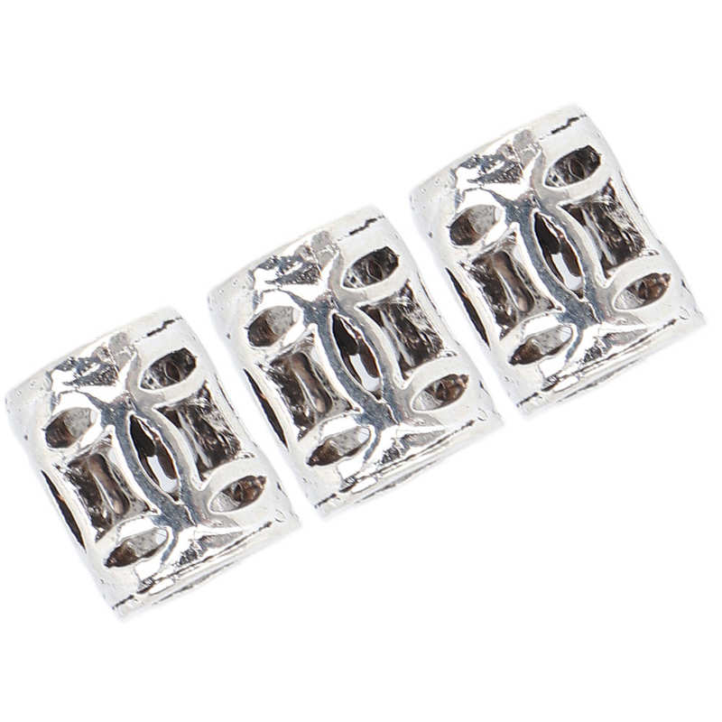 Hair Braiding Rings Beard Jewelry Beads Retro Silver for DIY Necklace