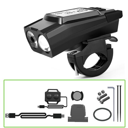 Bike Speed Meter Digital Bike Computer Multifunction Waterproof Sports Sensors Bicycle Speedometer Bike Light Horn 3 in 1: Black A2