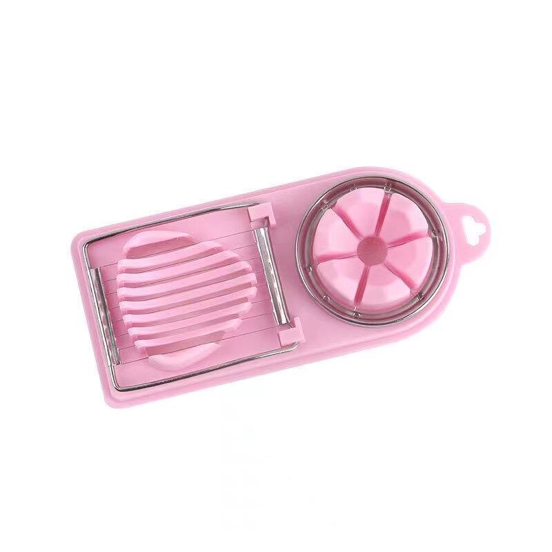 Ei Snijder Ei Slice Splitter Fancy Split Cut Bewaard Ei Multifunctionele Snijder Ei Tool Ei Cutter: Roze