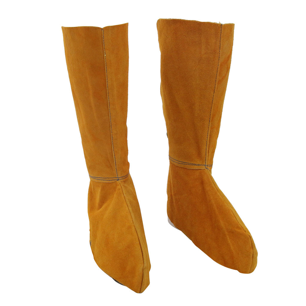 Teilt Leder Schweißen Gamaschen/Schuh Schutz Abdeckung 390mm Länge Schutz Kleidung Zubehör