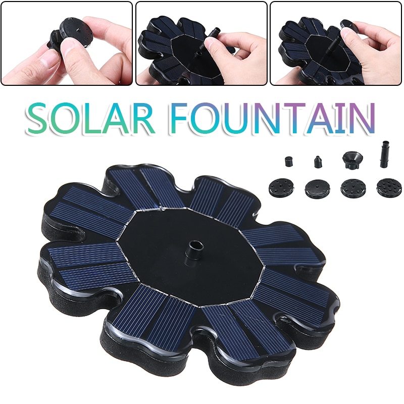 Solar Garden Fountains Mini Garden Fountain Pump Waterfalls Power Solar Bird Fountain Powered Water Pump Garden Decoration